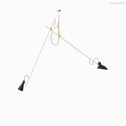 Подвесной светильник Looker ширина 190, цвет золотой/черный - Cosmo