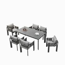 Комплект уличной мебели Shadow Dining, цвет серый/черный - Cosmo