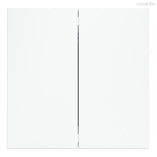 Перекрестный переключатель встраиваемый VOLTUM S70 двухклавишный 10А, белый матовый - Voltum