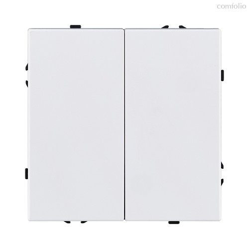 Выключатель 2-клавишный 10А/250В, белый глянцевый Kollinger Eclipse EC-004WG - Kollinger