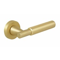 Дверная ручка KNURLINGS SOHO SMOOTH, гладкая PC35 матовое золото полимер - Cebi