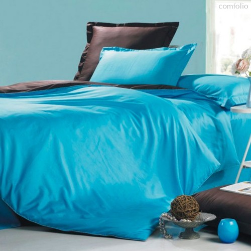 Афина - комплект постельного белья, цвет голубой, Семейный - Valtery