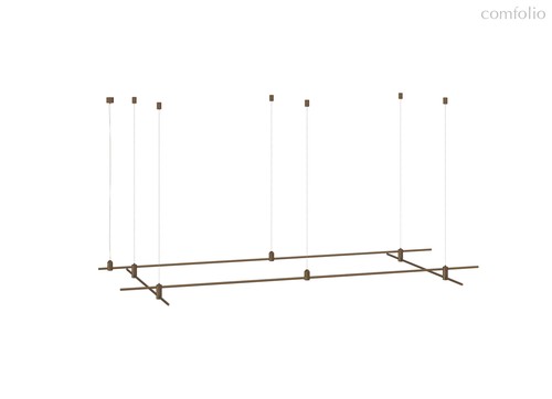 Magnet Modular System «CODE 1.2», L2000хL1000хH95-3000 мм (высота регулируется), DC24V, подвесное основание для модульных светильников, темная бронза, блок питания в комплект не входит - Donolux
