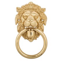 Дверная стучалка Fratelli Cattini RELEONE 190x110 OLV полированная латунь - Fratelli Cattini