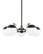 Чёрная люстра Миранда, цвет золотой - Louvre Home