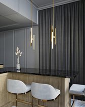 Золотой светодиодный подвес Дойл, цвет полированная латунь - Louvre Home