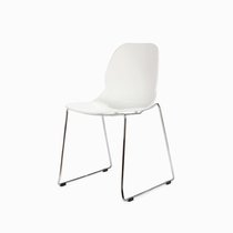 Обеденный стул Lightweight, цвет белый/хром - Cosmo