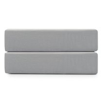 Простыня на резинке из умягченного сатина серого цвета из коллекции Essential, 160х200х30 см - Tkano