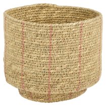 Кашпо плетеное Red stripe