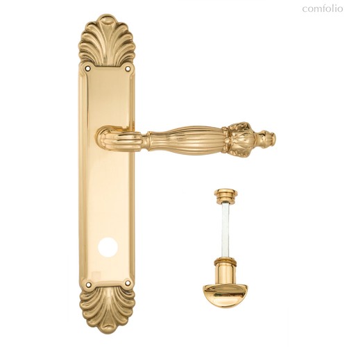Дверная ручка Venezia Olimpo WC-2 на планке PL87 полированная латунь - Venezia Collezione