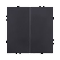 Выключатель кнопочный 2-клавишный 10А/250В, черный матовый Kollinger Eclipse EC-025BK - Kollinger