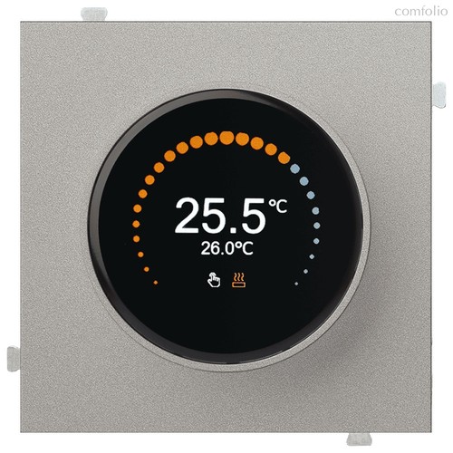 Термостат для теплых полов с круглым дисплеем 32233 PL, платина - Rikett