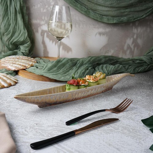 Блюдо овальное 44*5 см h4 см 200 мл Pearl Fish Sea Stone Frutti di Mare P.L. - P.L. Proff Cuisine