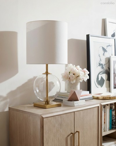 Прозрачная настольная лампа Иветт - М, цвет прозрачный - Louvre Home