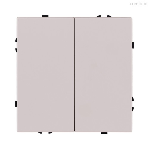 Выключатель 2-клавишный проходной 10А/250В, кашемир матовый Kollinger Eclipse EC-005CM - Kollinger