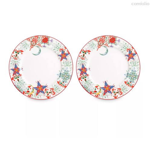 Набор тарелок обеденных Mix&Match Home Счастливая Звезда 27 см, 2 шт, фарфор - Mix&Match