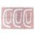 Коврик для ванной Go round цвета пыльной розы Cuts&Pieces, 60х90 см - Tkano