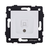 Розетка Ethernet RJ45 Cat.6, белый матовый Kollinger REA-018WM для Aspekt, Eleganz, Reflex - Kollinger