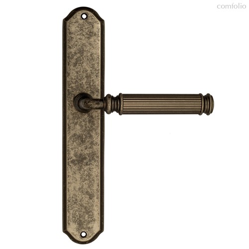 Дверная ручка Venezia Mosca на планке PL02 античное серебро - Venezia Collezione