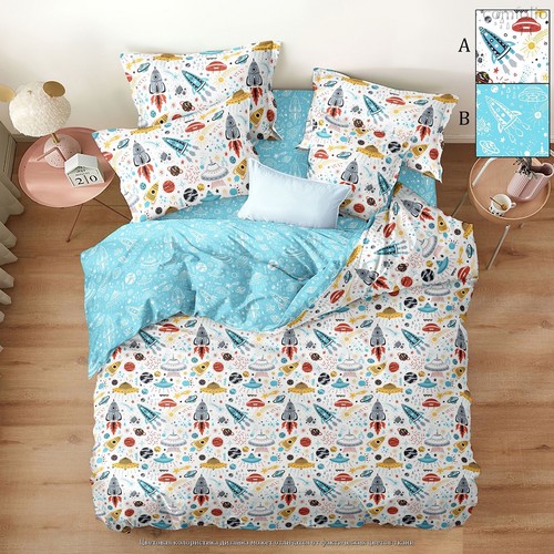 Комплект постельного белья ПДA-10-001-Космик 7411 7412 - АльВиТек