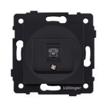Розетка телефонная RJ11, черный матовый Kollinger REA-009BM для Aspekt, Eleganz, Reflex - Kollinger