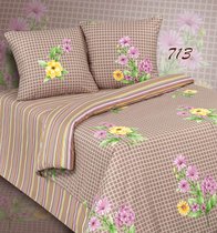 Комплект постельного белья ПА-3-713 Евро Поплин с наволочками 70х70х2шт. - АльВиТек