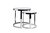 Столы журн (наб из 2шт) стекло мрам/хром d60x60/d46x50 - Garda Decor