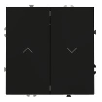 Выключатель встраиваемый VOLTUM S70 для жалюзи 10А, черный матовый - Voltum