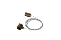 Magnet Modular System «CODE 1.2», токопроводящий прямой соединитель на тросе для оснований, H3000xL30xW21 мм, темная бронза - Donolux