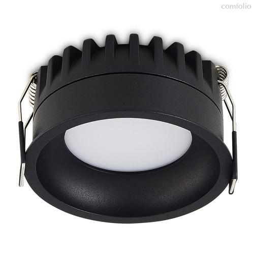 LED, CRATER cв-к встраиваемый, 10W, 744Lm, 2700-3000-4000K, D81, 5хH39мм, IP44, 120°, Ra>90, UGR<19, PF0, 9, черный RAL9005, источник питания в комплекте - Donolux