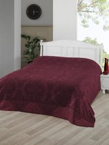 Простынь махровая "KARNA" жаккард OTTOMAN 160x220 см, цвет бордовый - Bilge Tekstil