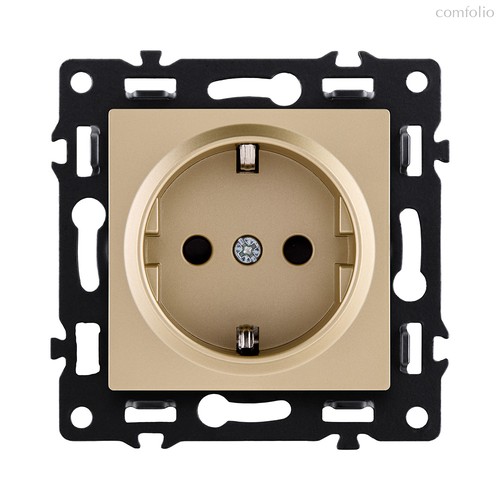 Розетка штепсельная SCHUKO 16A/250 В, золотой Kollinger Asthetik AS-014GD - Kollinger