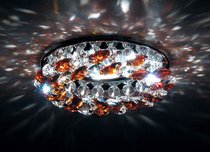 Точечный светильник Crystal Sky Donolux хром crystal/topaz,D 83 H 55 мм,галог. лампа MR16 GU5,3.max - Donolux