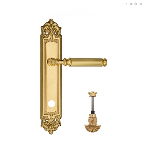 Дверная ручка Venezia Mosca WC-4 на планке PL96 полированная латунь - Venezia Collezione