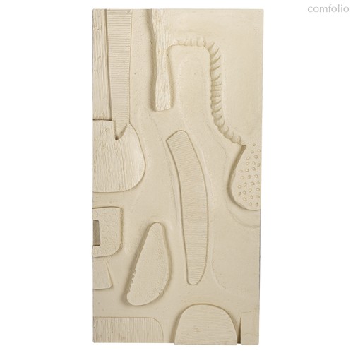 Панно декоративное Наскальные рисунки (H), цвет Молочный - Covali