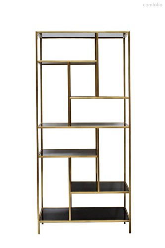 Стеллаж золотистый/темн. ст. 80x35x180см - Garda Decor