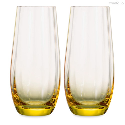 Набор стаканов для воды Moser Оптик 350 мл, 2 шт, желтый, п/к - Moser