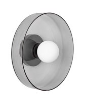 Настенный светильник Кассель с дымчатым стеклом – Ø 35 см, цвет светло-серый - Louvre Home