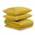 Комплект постельного белья полутораспальный из сатина горчичного цвета из коллекции Essential - Tkano