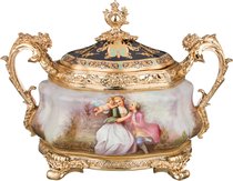 Ваза Для Сервировки Стола с Крышкой 43x26 см Высота 32 см.