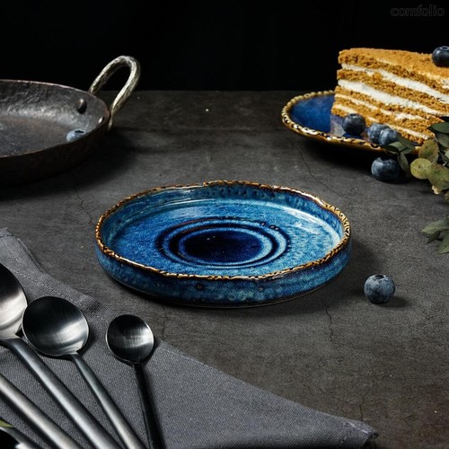 Блюдце d 14,1 см h 2,1 см для чашки арт. 81222289/81222290 Aqua Blue P.L. Proff Cuisine - P.L. Proff Cuisine