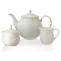 Набор для чая Lenox "Чистый опал, рельеф" (чайник, сахарница, молочник) - Lenox