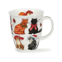 Кружка Dunoon Праздничные Кошки Невис 480 мл, фарфор костяной - Dunoon