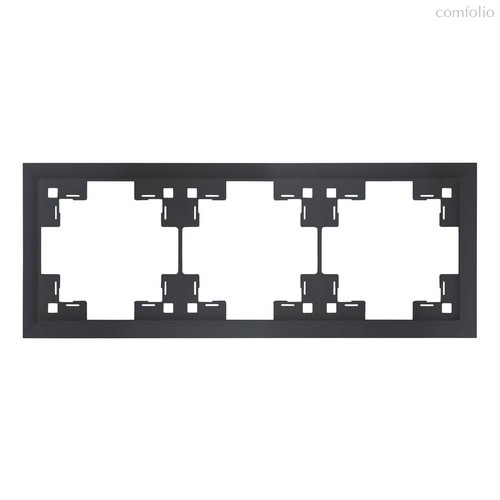 Трехместная рамка классик 35930 MB, черный сатин - Rikett