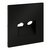 Накладка для розетки TV+RJ45 кат. 6, S70 черный матовый - Voltum