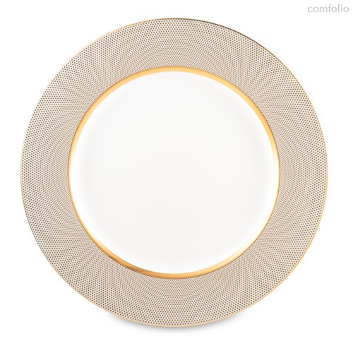Тарелка обеденная Narumi Золотой алмаз 27 см, фарфор костяной, 27 см - Narumi