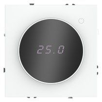 Терморегулятор электронный VOLTUM S70 с индикацией и датчиком, для теплого пола, (белый матовый)