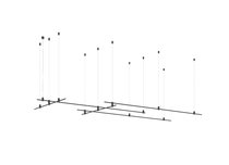 Magnet Modular System «CODE 1.2», L2000x3xL1000х2хH95-3000 мм (высота регулируется), DC24V, подвесное основание для модульных светильников, черный, блок питания в комплект не входит - Donolux