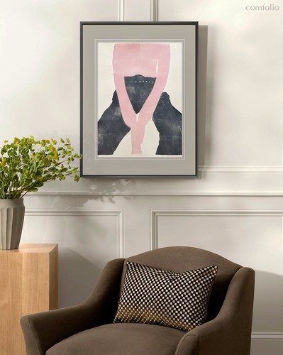 Интерьерное жикле Silhouette - III, цвет розовый - Louvre Home