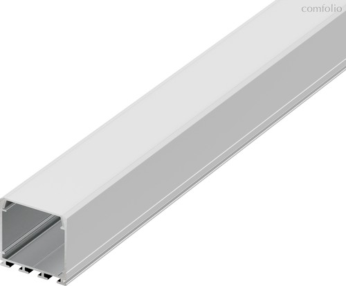 Накладной алюминиевый профиль, 26х25,8х2000мм. В комплекте матовый экран, 4 торцевы - Donel